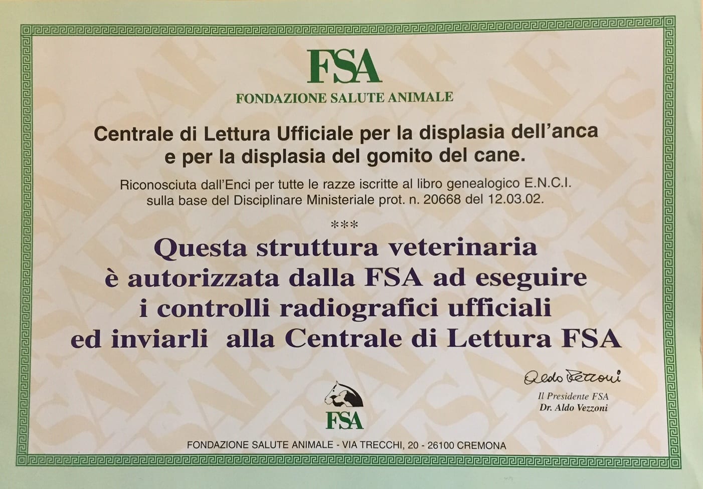 Screening Ufficiale Displasia dell’Anca e del Gomito